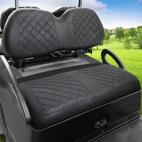 MOSNAI Club Car Precedent Seat Covers, Golf Cart Seat Covers for Club Car Precedent OEM Ordinary Seat, Front Seat Cover with Concave and Convex Design, Thick Vinyl Leather Comfortable/Easy to Clean