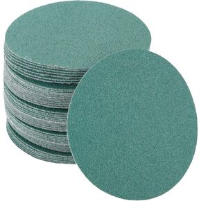 Sanding Discs, 3inch 100 Grit Automotive Repair Round Hook and Loop Sandpaper Polyester Film Green, 50 Pcs