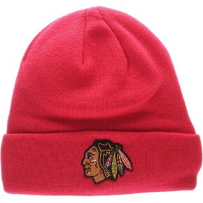 ZHATS Chicago Blackhawks Bright Pink POP Cuff Beanie Hat - NHL Cuffed Winter Knit Toque Cap