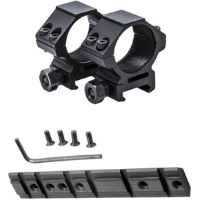Gotical Ruger 10/22 Weaver and 3/8" Dovetail Predrilled Receiver Rail Mount Adapter, Attach Scopes, Sights, Optics, Flashlights, Scope Rings etc, w/ 30 mm Ring