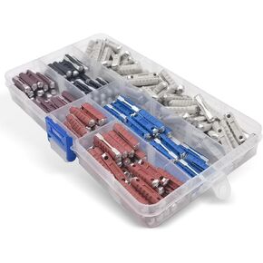 200 PCS Car Torpedo Fuse Assortment Kit, 5A/8A/16A/25A/40A Slow Blow Alloy Pin PP Shell Fuse, Multi-Function Replacement Modification Accessory, Suitable for Most Cars (Multicolored)