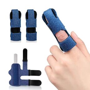 Finger Splint,Trigger Finger Brace for Broken Protector and Straightening Arthritis Relief,2 Pcs Finger Support Brace Fits Index, Middle, & Ring Finger Pain
