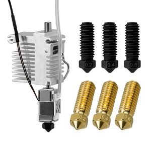 Upgrade Kobra 3 Hotend Kits Kobra 3 Combo Print Head Extruder Kit 0.4MM Hardened Steel Nozzle Silicone Cover with Heat Sink 300°C High Temperature Resistance