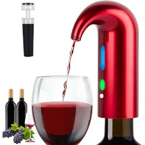Electric Wine Aerator, Electric Wine Dispenser with Wine Pump Vacuum Stopper,Automatic Wine Aerator Pourer, Wine Accessories for Wine Enthusiast