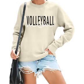 كرة طائرة أمي للبلوزات للنساء هدايا الكرة الطائرة قميص يوم قميص الرسوم البيانية Crewneck Sweatshirt Pullover Hoodies