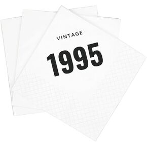 SharkBliss Vintage 1945 80th Birthday Cocktail Napkins, 100 Pack Black Vintage 1945 Disposable Paper Beverage Cocktail Napkins for His Her Eighty 80th Birthday Party, 2-Ply, 5x5" (1945 Black)