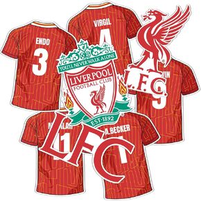 Desert Cactus Liverpool FC Sticker Decal Vinyl English Anfield Football Soccer Laptop Water Bottle Car Scrapbook (Type 2-2 Players)