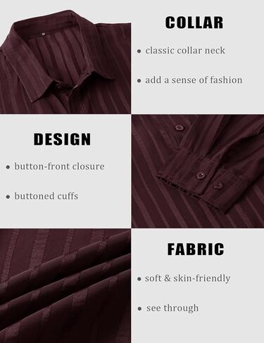 Mens Mesh Shirt Long Sleeve Sheer Mesh Tops See Through Tee Mens Semi-Sheer Satin Striped Casual Button-Down Shirts in Saudi Arabia
