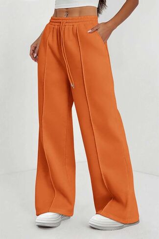 Athmile Womens Wide Legpants High Pherged Baggy Pants Fashion Teen Girl Draying Reshing Radistic Adhitic joggers in Kuwait