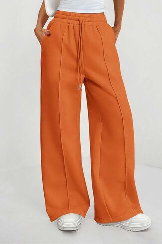 Athmile Womens Wide Legpants High Pherged Baggy Pants Fashion Teen Girl Draying Reshing Radistic Adhitic joggers in Kuwait