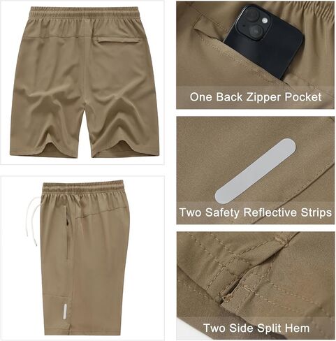 Men's Running Athletic Shorts Quick Dry Lightweight Gym Shorts for Men Workout Basketball Exercise Shorts with Pockets in Saudi Arabia