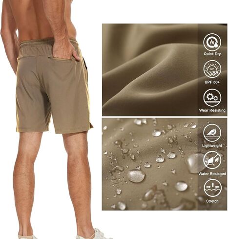 Men's Running Athletic Shorts Quick Dry Lightweight Gym Shorts for Men Workout Basketball Exercise Shorts with Pockets in Saudi Arabia