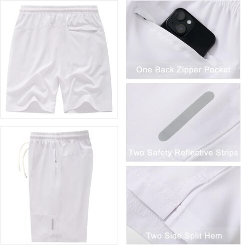 Men's Running Athletic Shorts Quick Dry Lightweight Gym Shorts for Men Workout Basketball Exercise Shorts with Pockets in Saudi Arabia