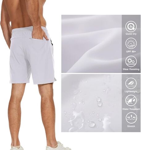 Men's Running Athletic Shorts Quick Dry Lightweight Gym Shorts for Men Workout Basketball Exercise Shorts with Pockets in Saudi Arabia