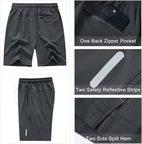 Men's Running Athletic Shorts Quick Dry Lightweight Gym Shorts for Men Workout Basketball Exercise Shorts with Pockets in Saudi Arabia