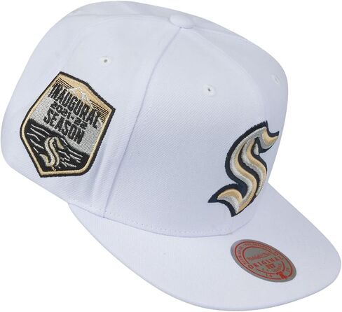 Mitchell & Ness Seattle Kraken NHL Winter White Snapback Hat Cap in Saudi Arabia