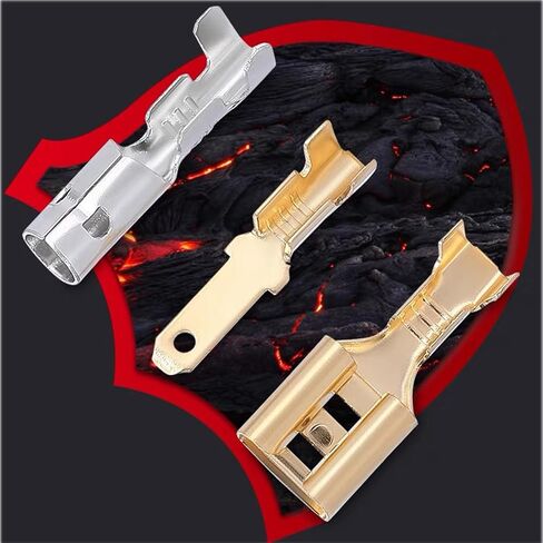 150 Pcs 2.8/4.8/6.3mm Quick Splice Male and Female Wire Spade Connectors, Wire Crimp Terminal Block with Insulating Sleeve Assortment Kit for DIY Electrical Motorcycle Vehicle Boat in Saudi Arabia