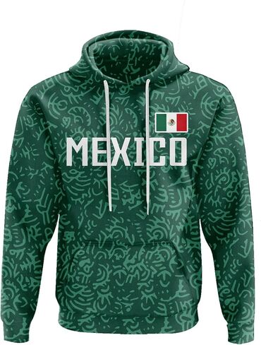 Soccer Pullover Hoodie Flag Sweatshirt Fashion Casual Print Gifts for Soccer Fans Men S-2XL in Saudi Arabia