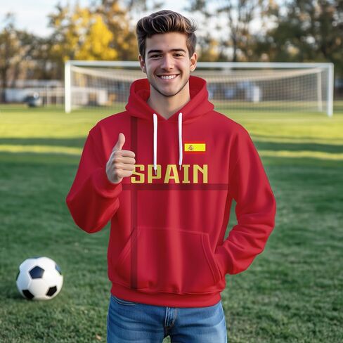 كرة القدم pullover hoodie flag sweatshirt الأزياء الهدايا طباعة غير رسمية لعشاق كرة القدم الرجال s-2xl in Saudi Arabia