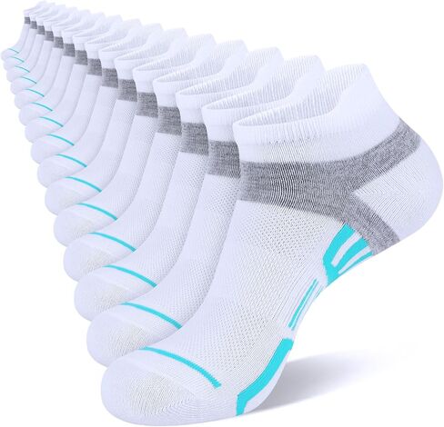 10/15 Pairs Womens Ankle Socks Lightweight Breathable Casual Low Cut Socks for Women With Heel Tab in Saudi Arabia