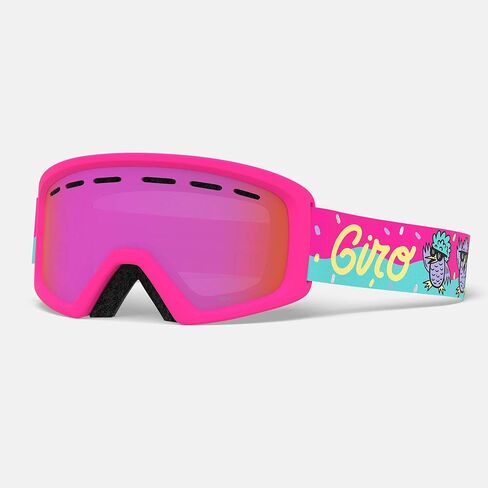 Giro Rev Kids Ski Goggles - نظارات التزلج على الجليد للشباب والأولاد والبنات - تتراوح أعمارهم بين 3-8 - رغوة مزدوجة الطبقة الوجه in Kuwait