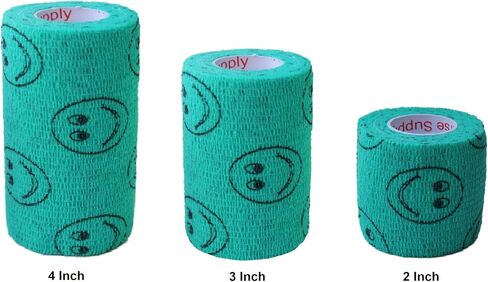 Vet Tape (Orange) (2 Pack) (2 Inch x 15 feet) Self Adhesive Adherent Adhering Cohesive Flex Self Stick Bandage Grip Roll Dog Cat Pet Horse in Kuwait