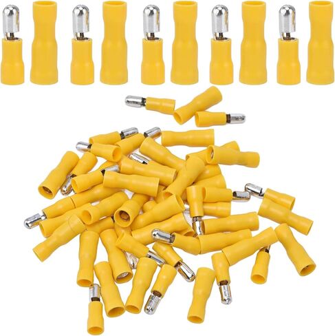 50PCS CRIMP CONNECTOR 12‑10 SNAP CONCITIONS ، AWG SANED SANDALE TERMINAL TERMINAL SET KIT أصفر FRD5.5-195 MPD5.5-195 لأتمتة المعدات الكهربائية/ in Saudi Arabia