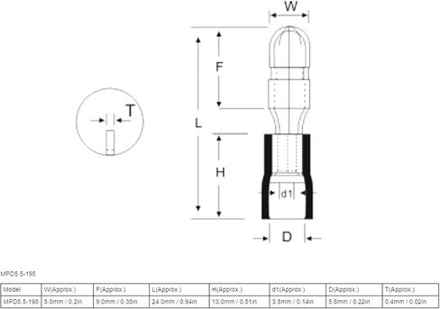 50PCS CRIMP CONNECTOR 12‑10 SNAP CONCITIONS ، AWG SANED SANDALE TERMINAL TERMINAL SET KIT أصفر FRD5.5-195 MPD5.5-195 لأتمتة المعدات الكهربائية/ in Saudi Arabia