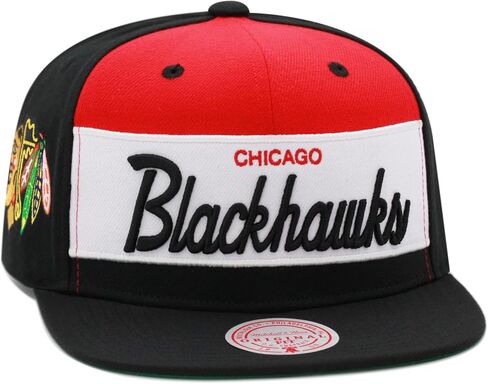 Mitchell & Ness Chicago Blackhawks NHL Retro Sport Snapback Hat Cap - Black in Saudi Arabia