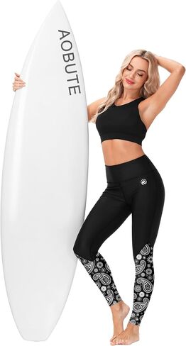 AOBUTE Women Swim Pants UPF 50+ Rash Guard Pants High Waisted Swimming Leggings in Saudi Arabia