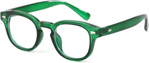Johnny Depp Round Glasses for Women Men Vintage Circle Thick Frame Eyeglasses Non Prescription Glasses Clear lens Eyewear(Transparent) in Kuwait
