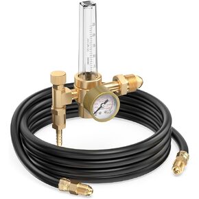 Argon CO2 Flow Meter Gas Regulator with 8.2FT Gas Hose for MIG TIG Welding