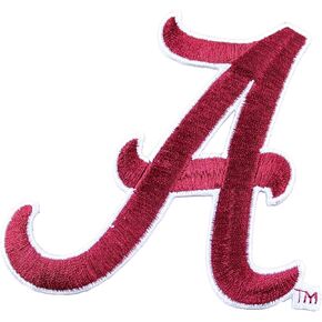 Alabama Crimson Tide A Logo Iron On Embroidered Patch S