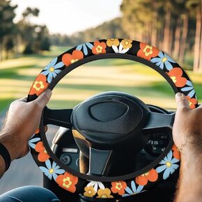 Golf Cart Steering Wheel Cover 13-14 Inch Sweat-Absorbent Anti-Slip Golf Cart Steering Wheel Protector