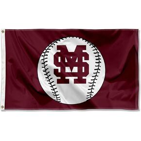College Flags & Banners Co. Mississippi State Bulldogs Baseball Logo Flag