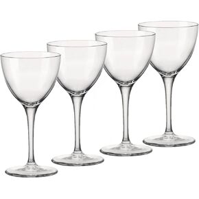 Bormioli Rocco Bartender Novecento 5.25 oz. Nick & Nora Cocktail Glass, 4 Count (Pack of 1), Clear