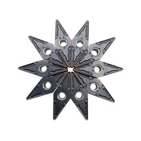 GBJ 10pcs Carbide Turning Inserts VNMG332/VNMG160408 CNC Lathe Cutting Tools for MVJNR, MVJNL, MVJNN holders stainless steel/cast iron machining