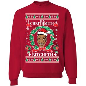Wild Bobby Kith Me Under The Mithletoe Lisp Ugly Christmas Sweater Unisex Crewneck Graphic Sweatshirt