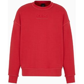 Armani Exchange Men's Modal Cotton Debossed Logo Pullover Crewneck Sweatshirt