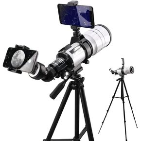 Telescope - 70mm Aperture with All-Metal Smartphone Photography Mount & Star Finder Bracket – Perfect for Astrophotography