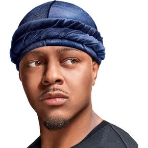 Red by Kiss Bow Wow Premium Satin Mens Turban – Anti Breakage Moisture Retention, Stylish Soft Light Comfort Headwear