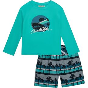 Ocean Pacific Boys' Rashguard and Trunks Swimsuit Set