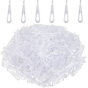 600Pcs Plastic Alligator Clips U Shape Clear Durable Plastic Alligator Clips for Hold Garments in Place
