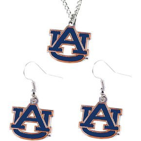 NCAA Auburn Tigers Logo Earring and Pendant Set