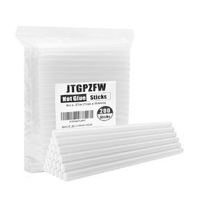 6" x 0.27" Mini Hot Glue Sticks (200 Sticks) - Perfect Fit for Mini Glue Guns, Craft, Bond, Create on Wood, Metal, Glass & More - Transparent, Strong & Quick-Drying