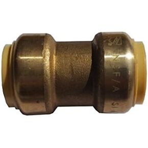 10 Pieces XFITTING 1" Push Fit Coupling, Brass, Certified to NSF ANSI61