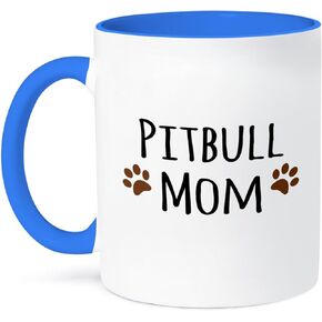 3dRose Pit-Bull Dog Mom Mug, 1 Count (Pack of 1), Brown