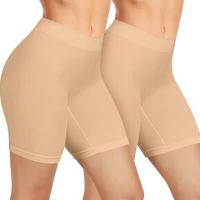 Seamless Slip Shorts for Under Dresses Anti Chafing Shorts Womens Bike Shorts for Yoga Workout
