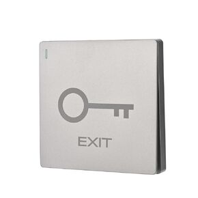 Push to Exit Button Big Square Shape Switch Flush Mounted ABS Material NO/COM Output for Door Access Control System
