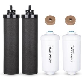 RANSOTO Water Filter Compatible with Berkey® BB9-2® Series Black Filters & FP-2® Series Fluoride Filters